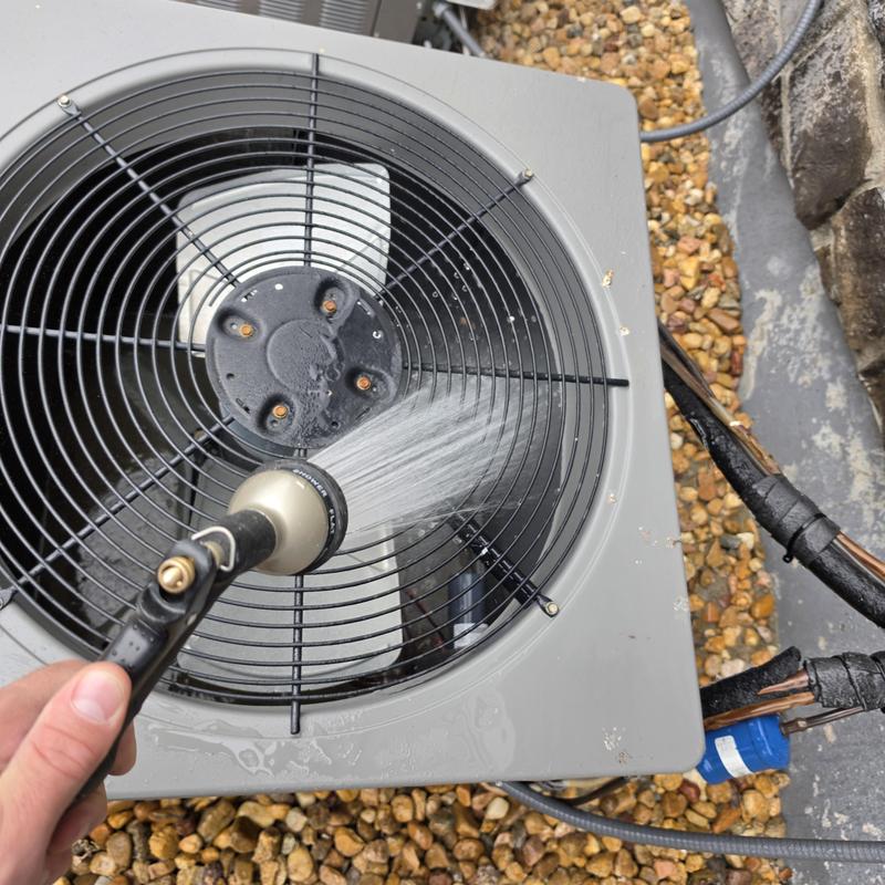 Rheem air conditioner condenser coil cleaning with hose Rheem air conditioner condenser coil cleaning with hose