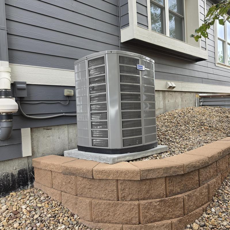 American Standard air conditioner unit outdoors American Standard air conditioner unit outdoors