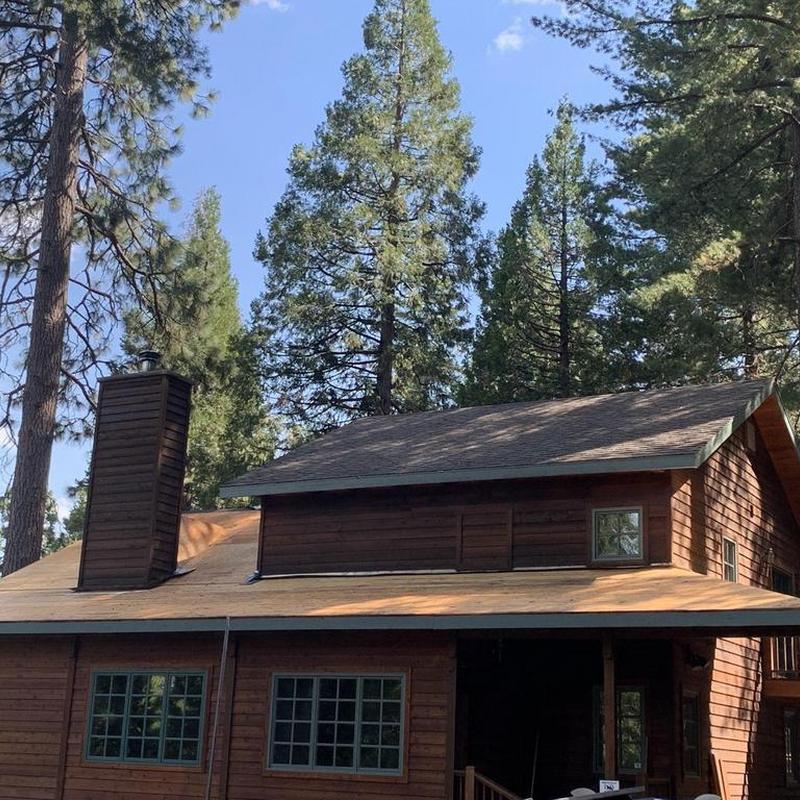 GAF lifetime asphalt roof replacement on cabin