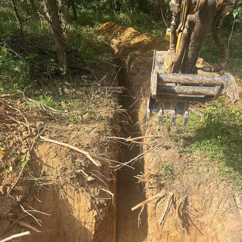 Trench excavation for underground utility installation