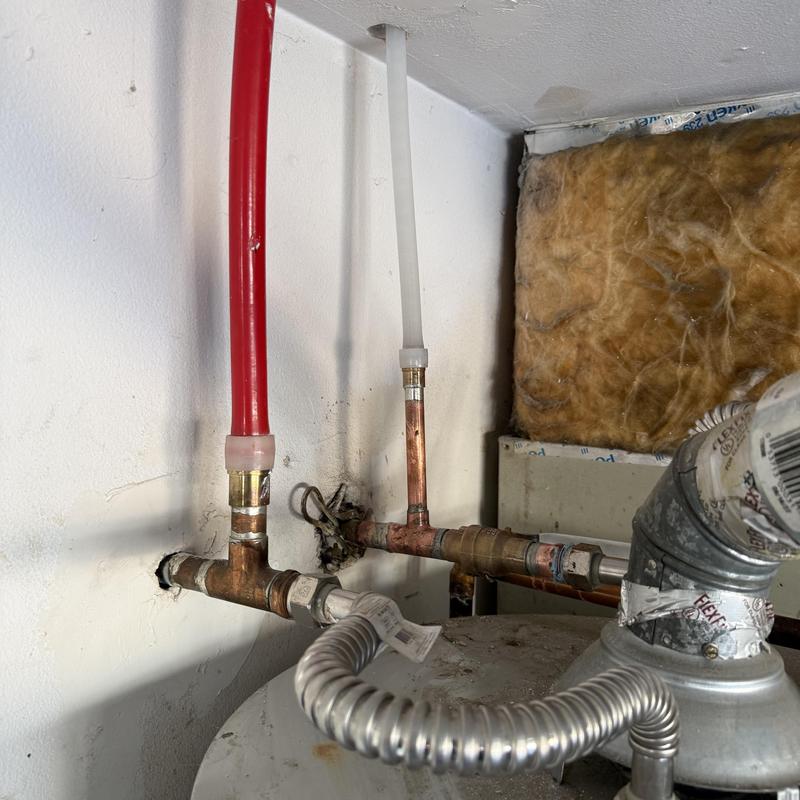 Copper water line reroute from water heater to laundry Copper water line reroute from water heater to laundry