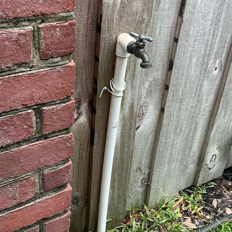 34-inch male hose bib outdoor water line