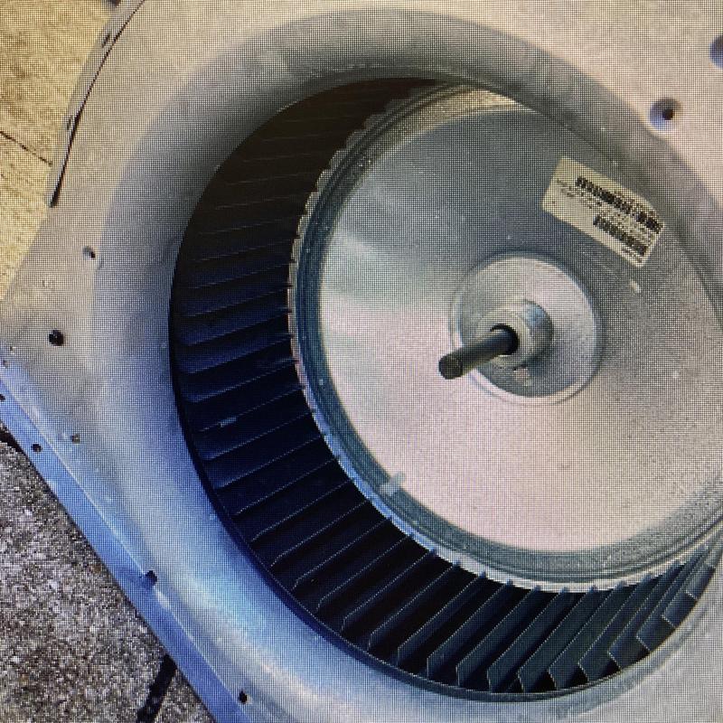Blower wheel and housing in HVAC unit cleaning Blower wheel and housing in HVAC unit cleaning