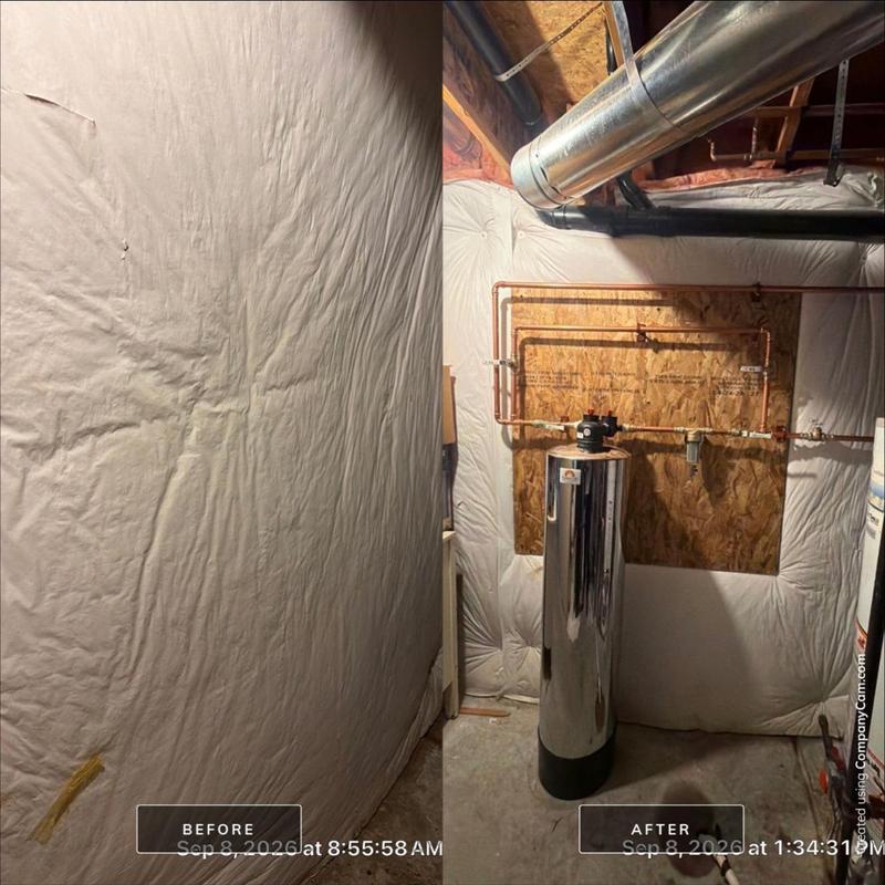 Spin filter tank with bypass system installation
