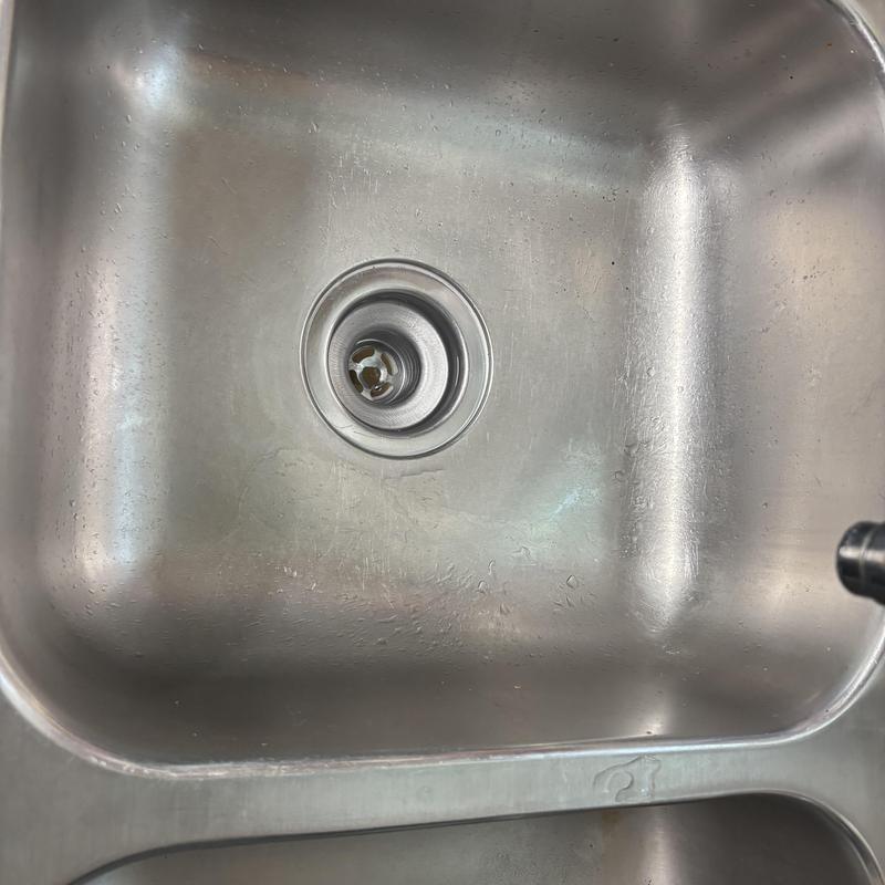 Kitchen sink drain fully cleared and clean