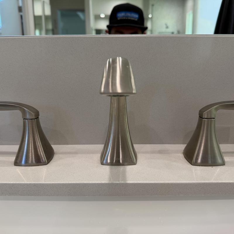 Moen faucet handles with replaced cartridges installed
