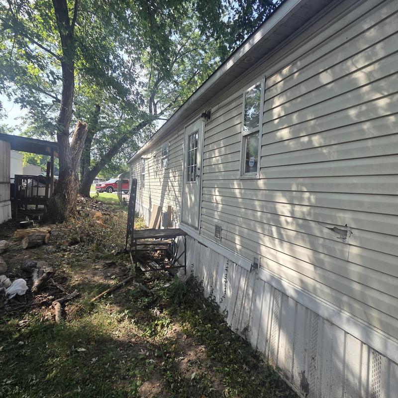 Roof siding damage from fallen tree in Fenton, MO