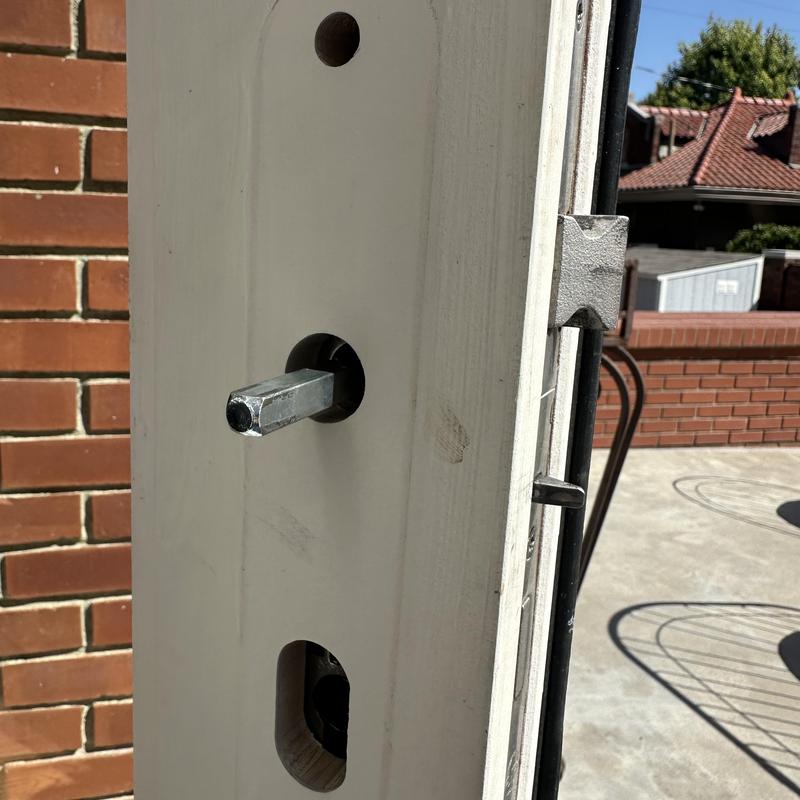 Door lock rekey with latch and deadbolt removed Door lock rekey with latch and deadbolt removed