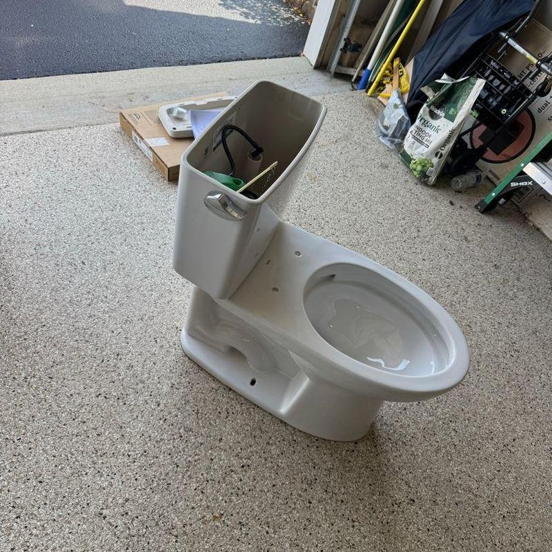 Toto Drake elongated comfort height toilet installed