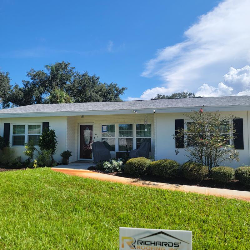 Shingle roof replacement and gutter removal in Melbourne FL