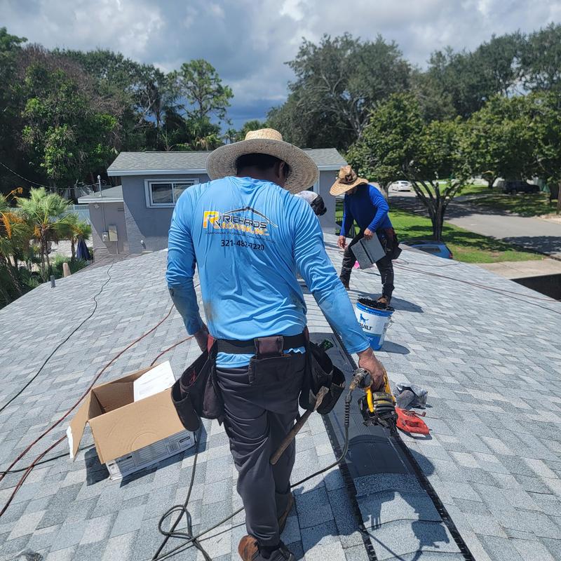 Shingle roofing replacement on residential roof