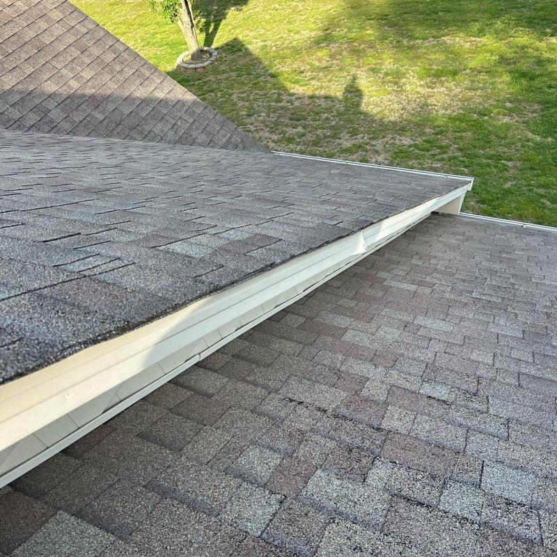 Asphalt shingles roof with hail damage inspection
