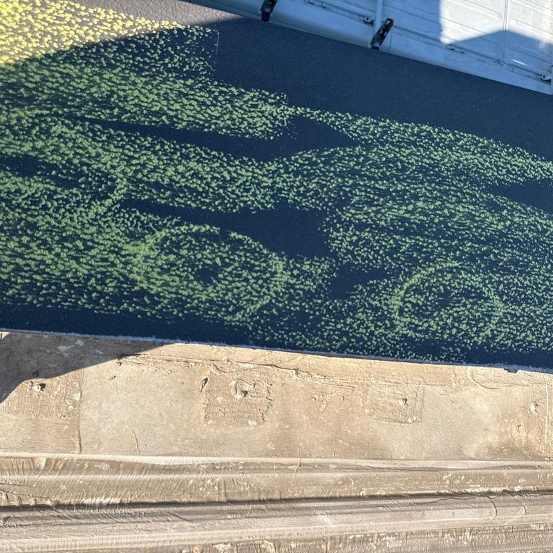 Commercial roof hail damage marked for repair in Franklin TN