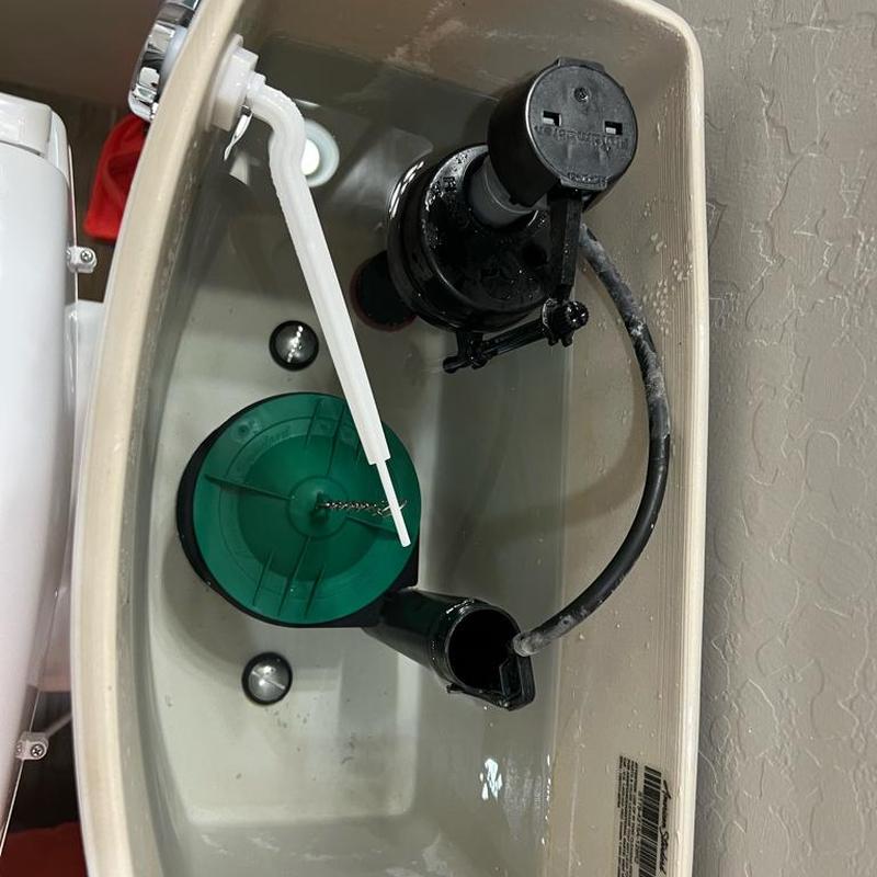 Toilet fill valve and flapper inside tank replacement