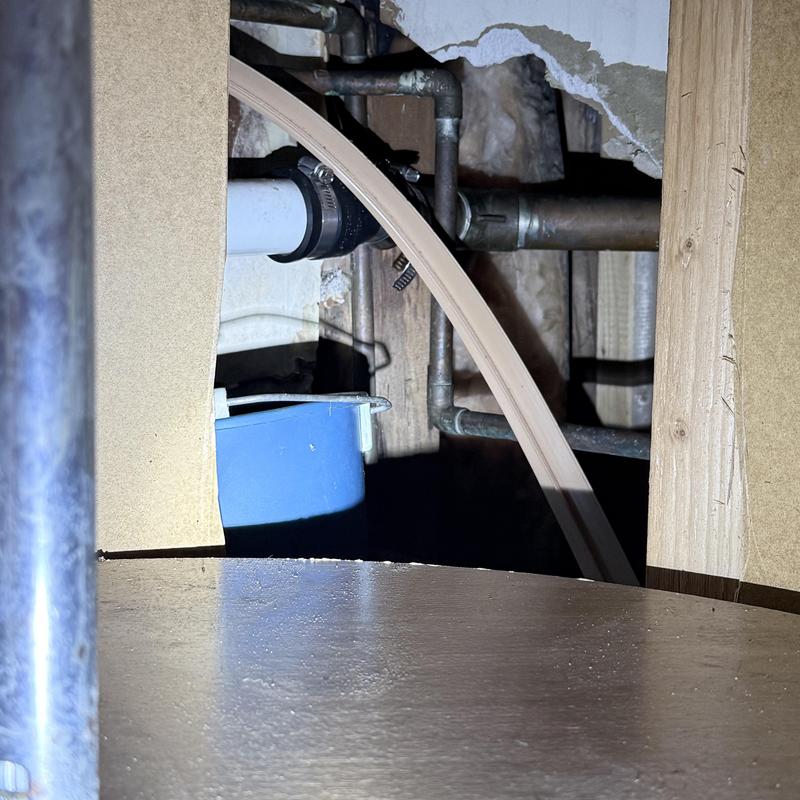 Cabinet access to kitchen drain pipes and plumbing Cabinet access to kitchen drain pipes and plumbing