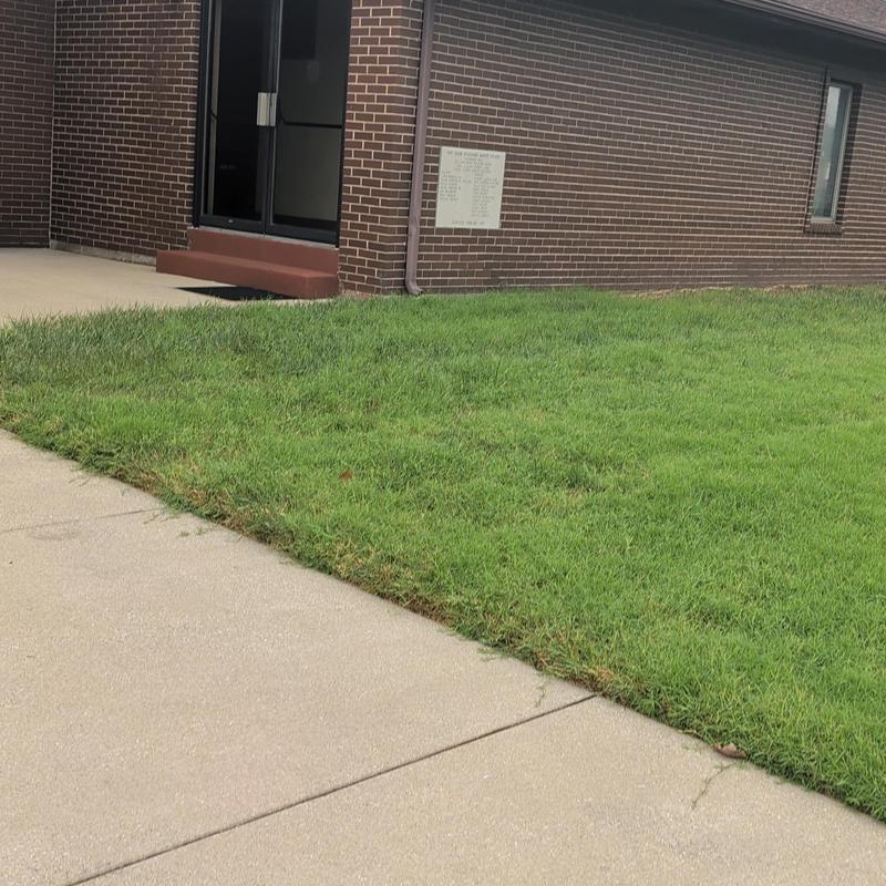 Commercial glass vestibule entry doors at building entrance