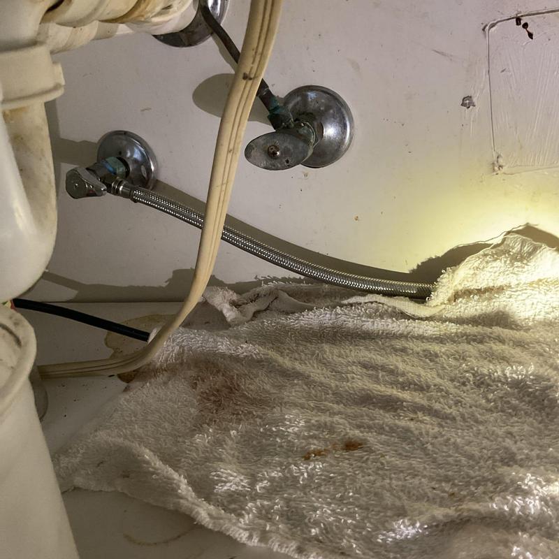 Refrigerator water line shut off valve installation