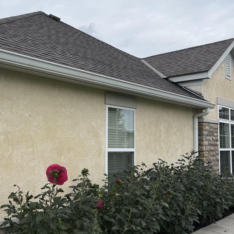 Roof vent flashing and shingle repair on condo roof Roof vent flashing and shingle repair on condo roof