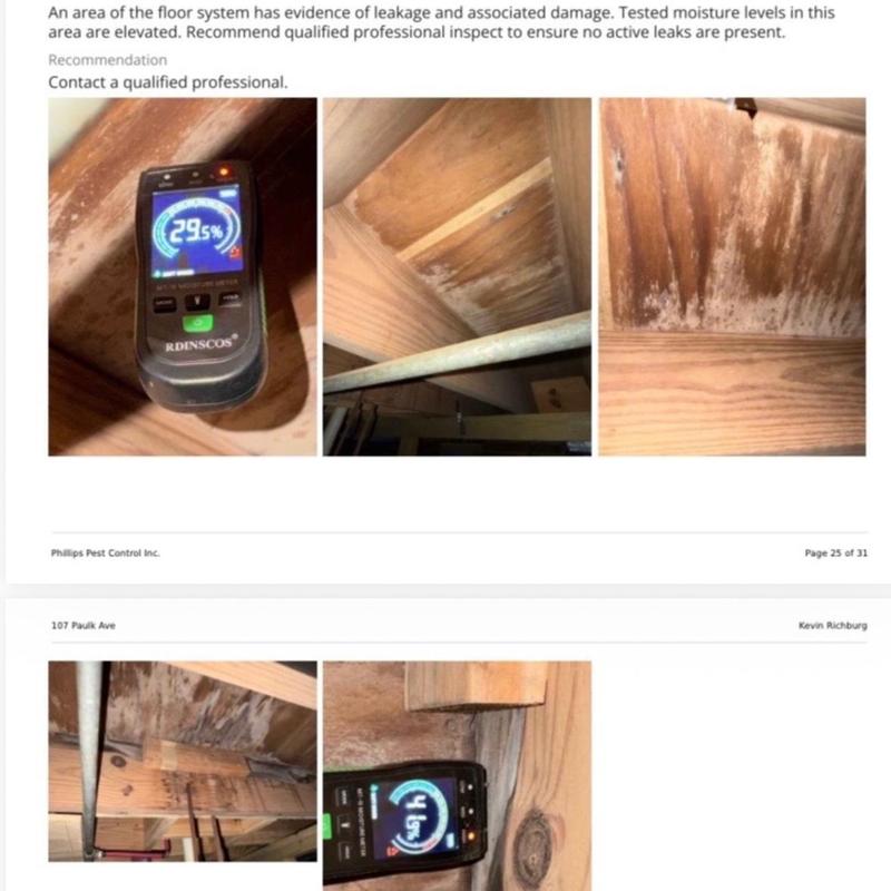 Wood floor system moisture meter and mold damage assessment Wood floor system moisture meter and mold damage assessment