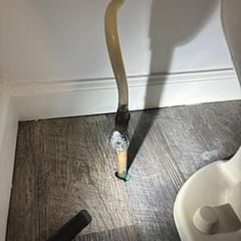 Toilet water supply line with shut-off valve installation Toilet water supply line with shut-off valve installation