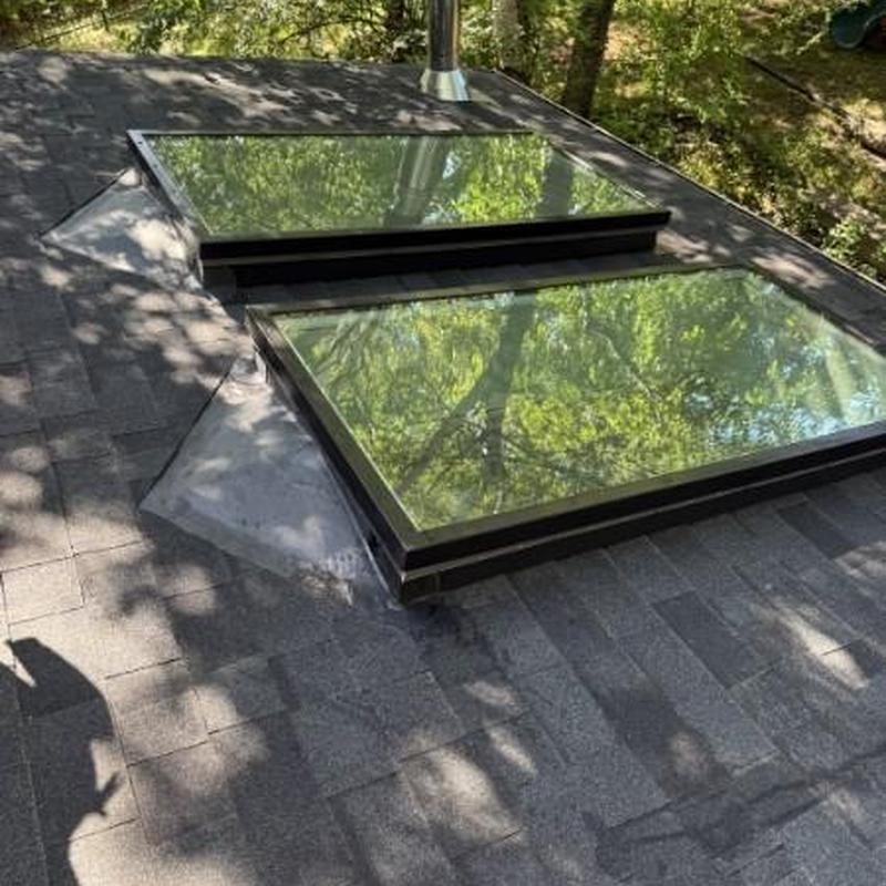 VELUX curb-mounted skylights with steel cladding
