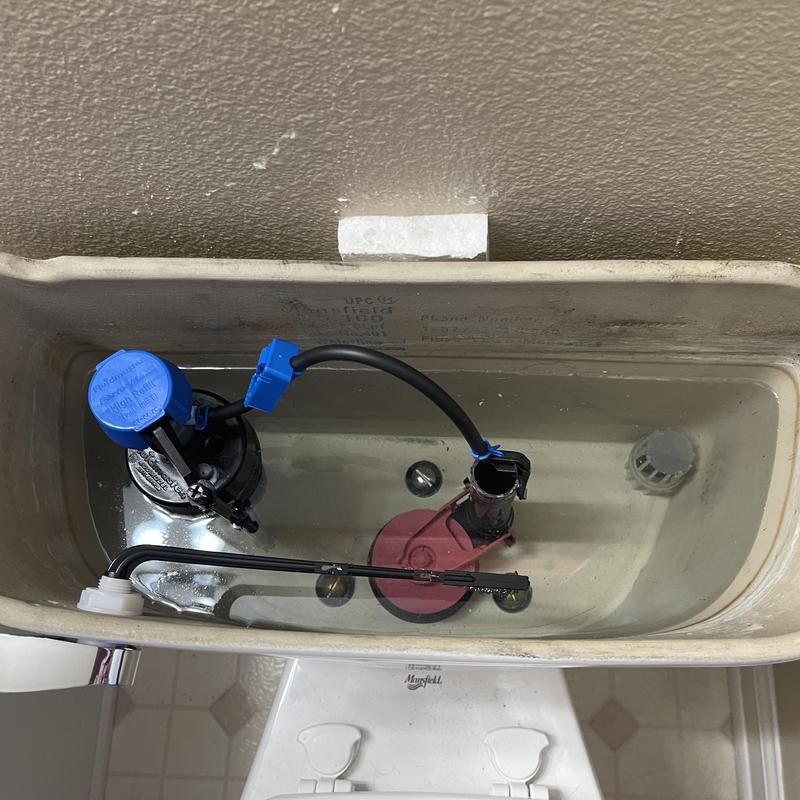 Toilet tank fill and flush valve installation details Toilet tank fill and flush valve installation details