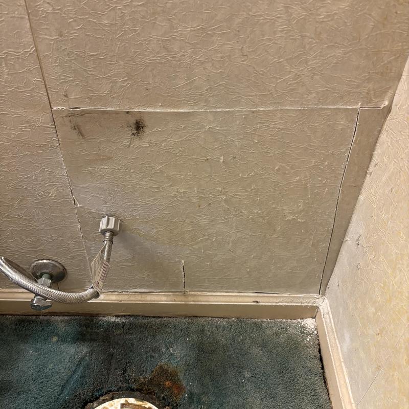 Toilet water supply line and wall access panel Toilet water supply line and wall access panel