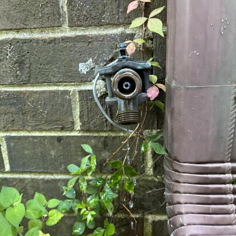Outdoor hosebib valve without faucet or handle installed Outdoor hosebib valve without faucet or handle installed
