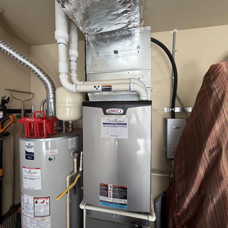 Lennox furnace with replaced Aprilaire steam humidifier canister Lennox furnace with replaced Aprilaire steam humidifier canister