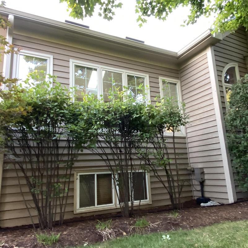 Skylights and siding on residential home exterior