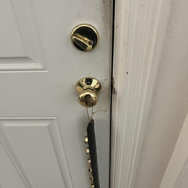 Door knob and deadbolt lock on residential door Door knob and deadbolt lock on residential door