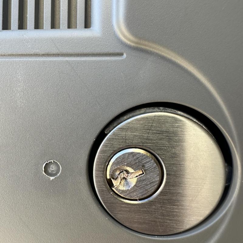 Lock cylinder with broken key inside, locksmith repair Lock cylinder with broken key inside, locksmith repair