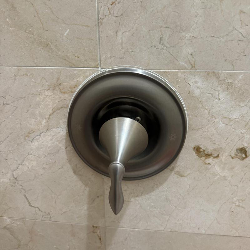 Moen Posi Temp cartridge shower handle install on tile