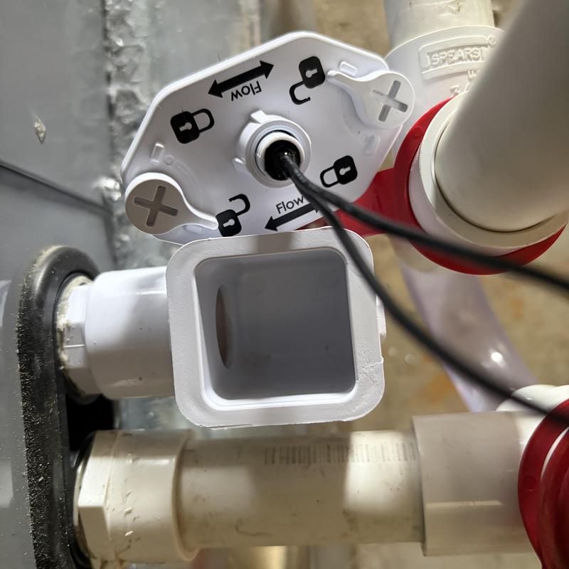 Condensate safety switch and vent installation on AC system Condensate safety switch and vent installation on AC system
