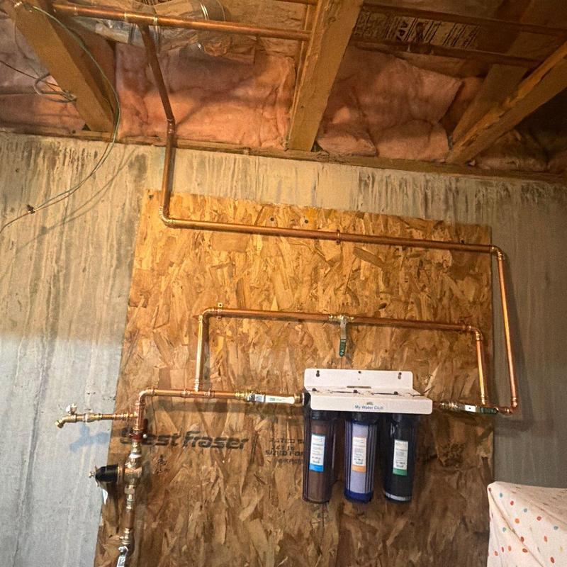 Filtration system with added bypass loop and copper piping