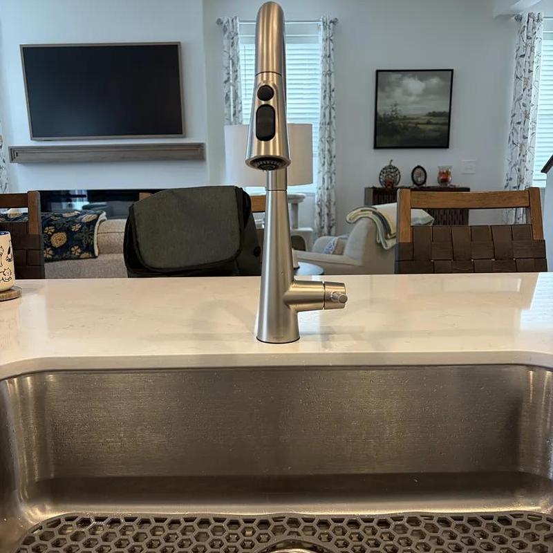 Kitchen faucet replacement with stainless steel sink