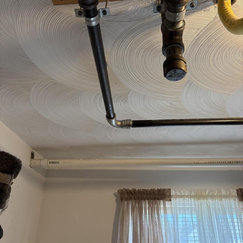 Water heater gas valve and line with new fittings