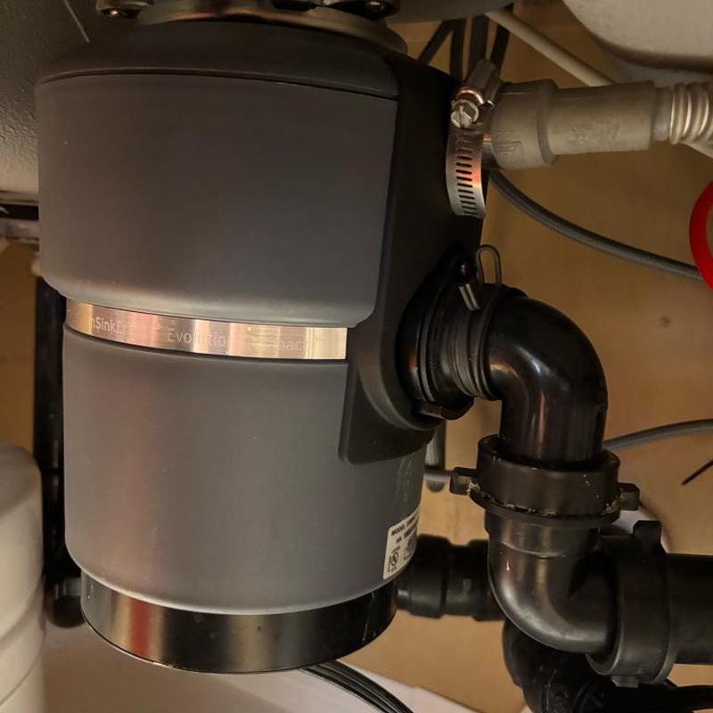 In-sink-erator Pro 750 garbage disposal installation under sink