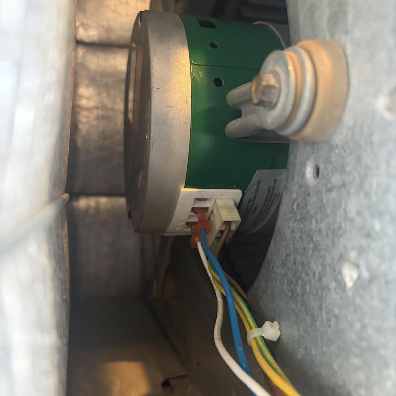 ECM blower motor with wiring inside air handler unit ECM blower motor with wiring inside air handler unit