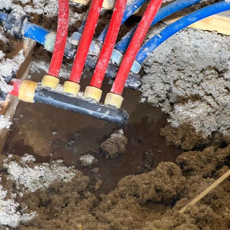 PEX manifold leak in attic with water pooling