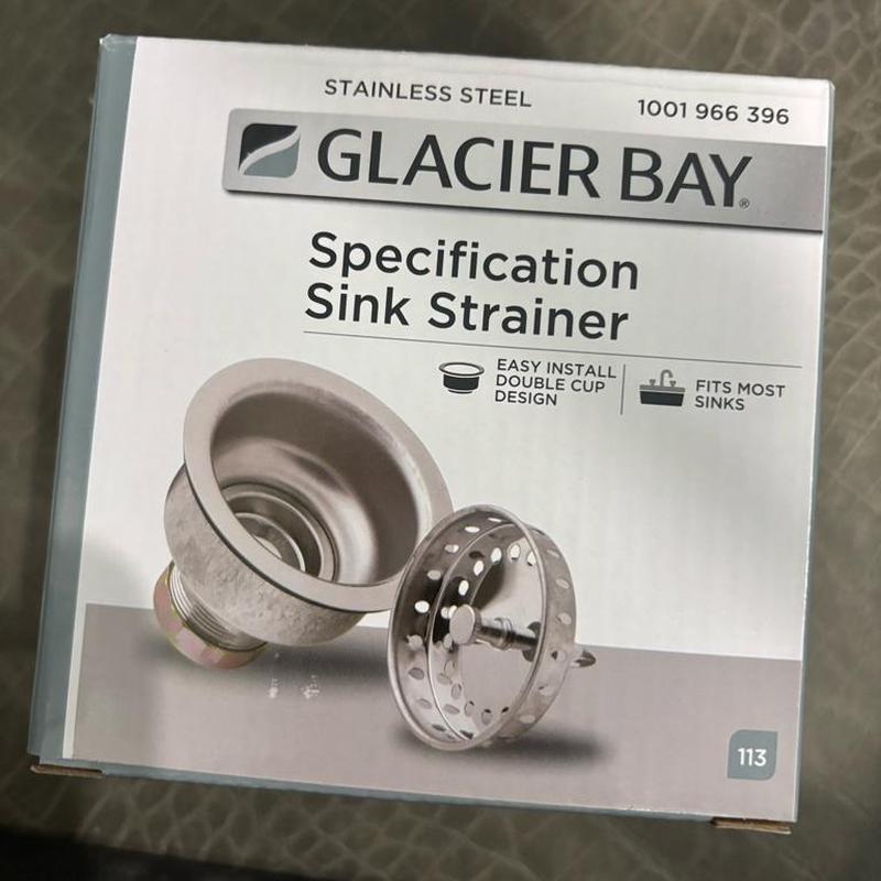 Glacier Bay stainless steel sink strainer box
