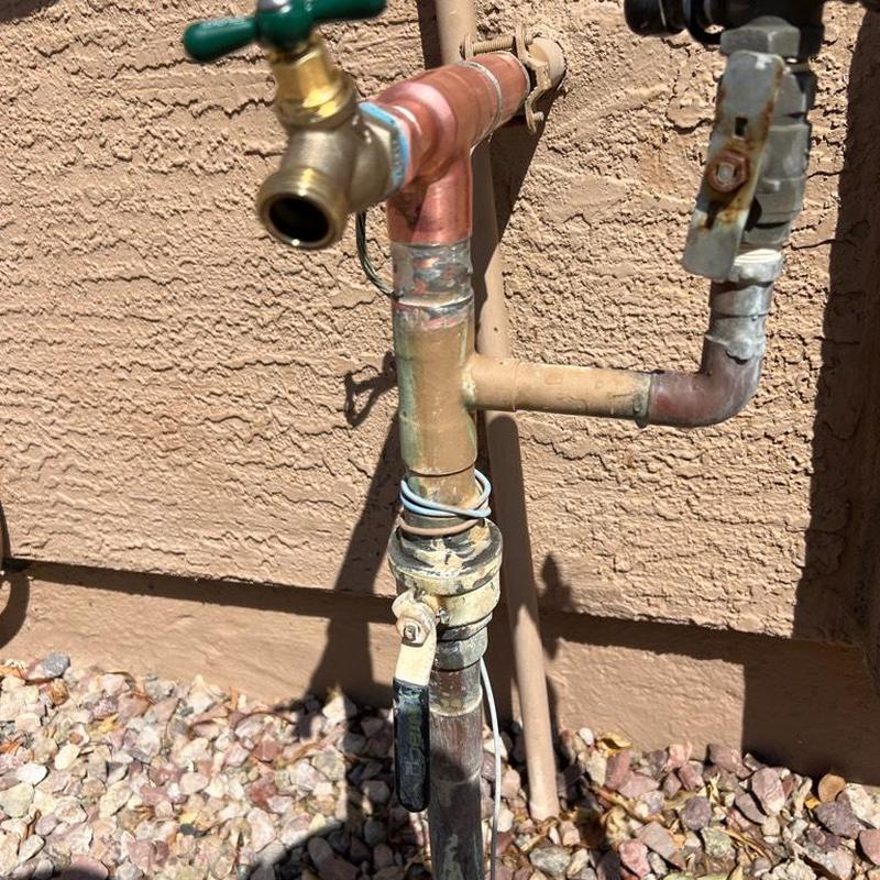 Outdoor hose bib and copper pipe assembly repair