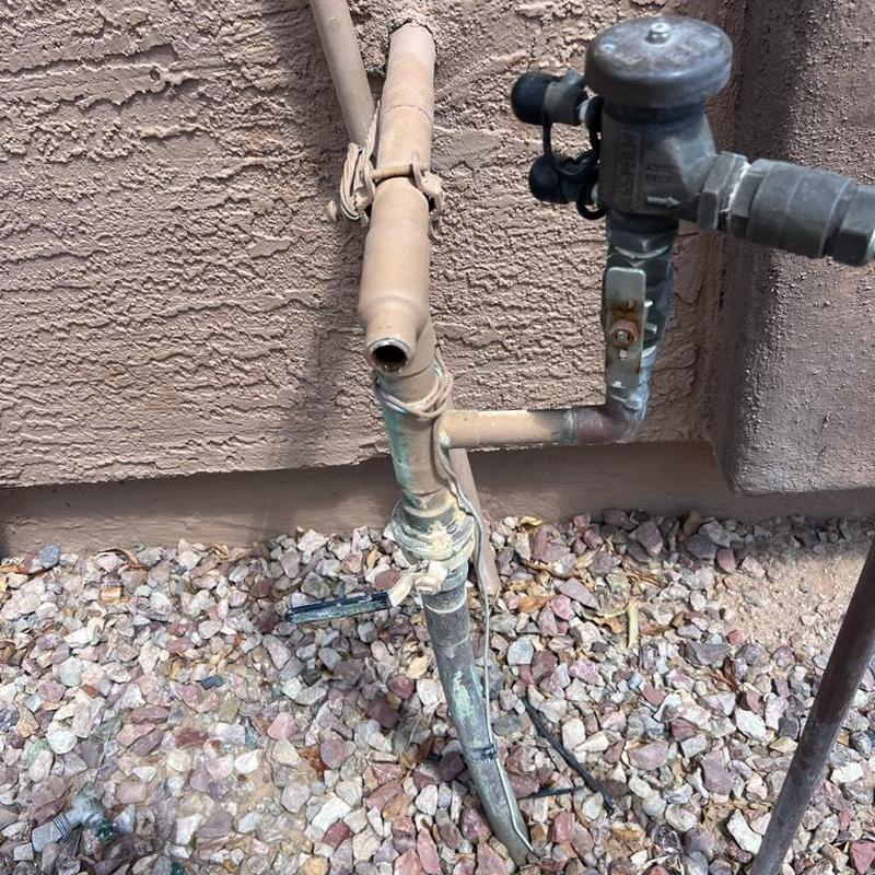Outdoor hose bib and copper pipe riser replacement