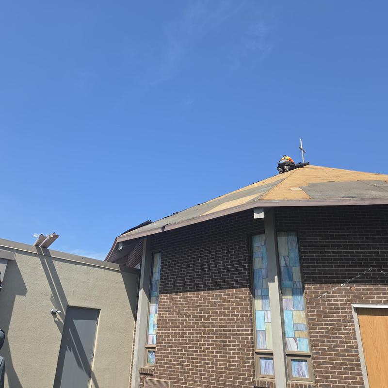 Church metal roof underlayment installation start