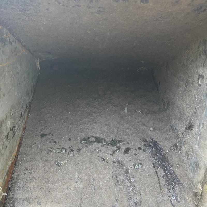 Air duct interior clogged with dust and debris Air duct interior clogged with dust and debris