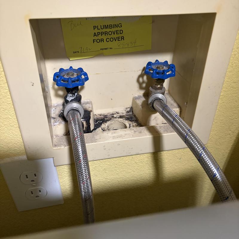 Washing machine shut off valves and supply lines Washing machine shut off valves and supply lines