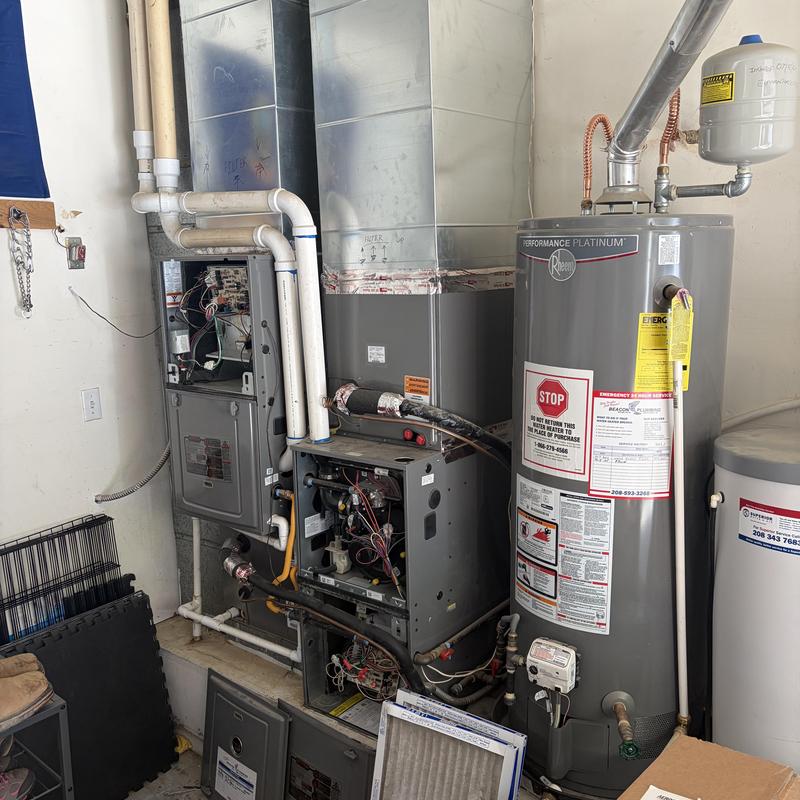 Gas furnace air filter replacement in garage system Gas furnace air filter replacement in garage system