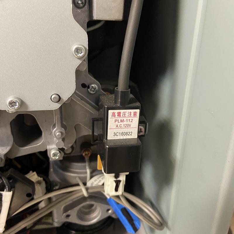 Tankless water heater electrical solenoid valve close-up Tankless water heater electrical solenoid valve close-up