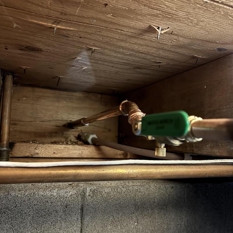 Silcock valve and emergency shut off installation under sink