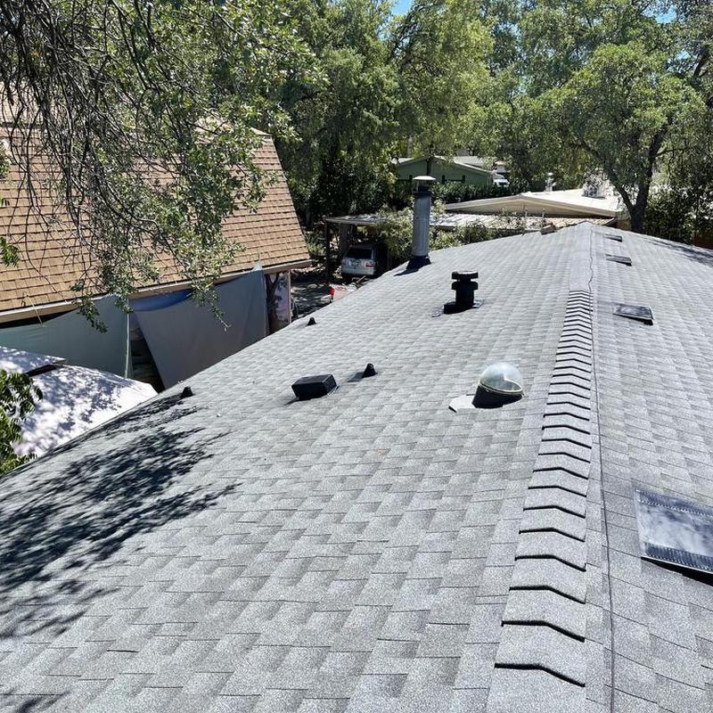 Gaf 50-year asphalt roof with vents and skylight